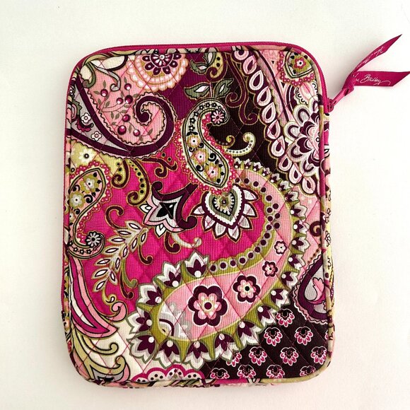 Vera Bradley Zip Up Tablet Sleeve in Very Berry Paisley Pink - Picture 2 of 6